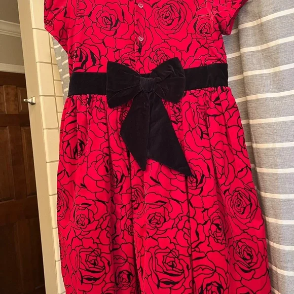 Hartstrings girls holiday dress and faux fur stole